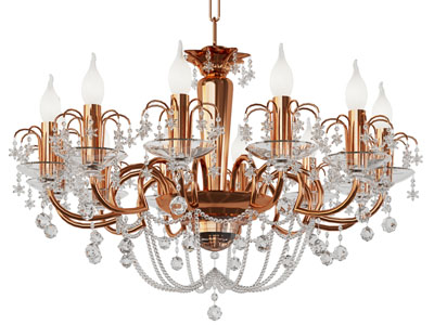 欧式雕花铁艺烛台吊灯