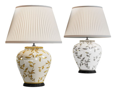 现代复古瓷瓶灯柱的台灯