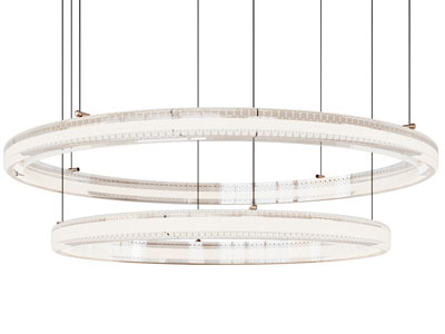 现代双层圆环吊灯