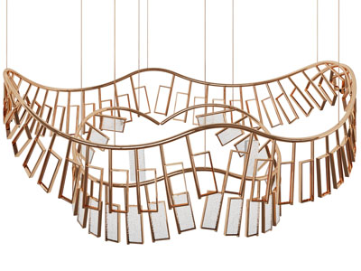 现代轻奢不规则圆形吊灯