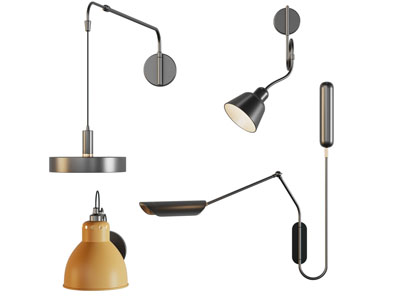 现代金属可转向壁灯