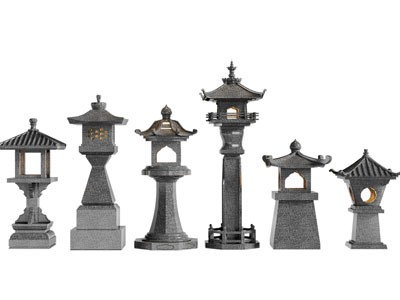 新中式建筑造的草坪灯、地灯、装饰景观灯