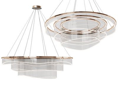 现代圆形套叠吊灯