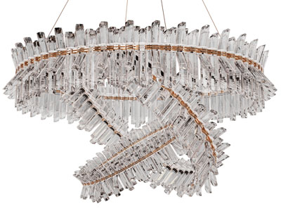 现代套环水晶柱吊灯