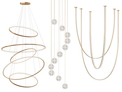 现代轻奢多圈吊灯