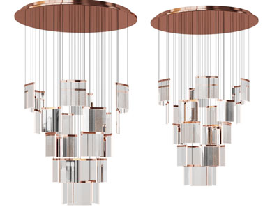 现代圆形灯盘的吊灯