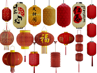 新中式灯笼墙饰挂件