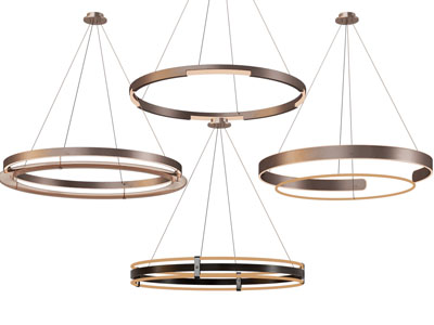 现代圆形金属吊灯