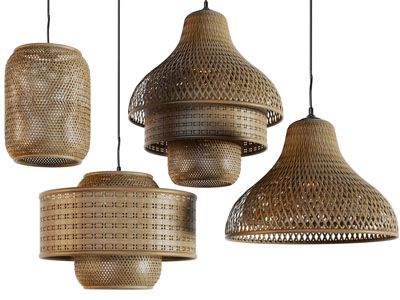 新中式藤编吊灯