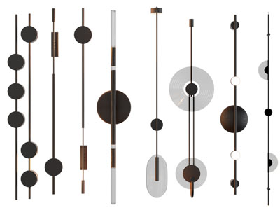 现代金属线壁灯