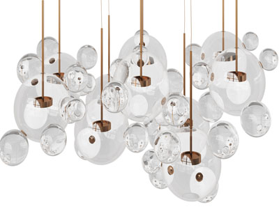 现代轻奢玻璃泡泡灯罩吊灯