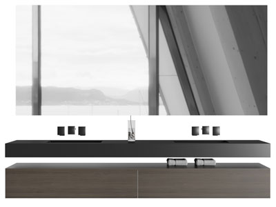 现代双盆洗手台