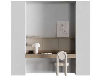 侘寂风书桌椅组合