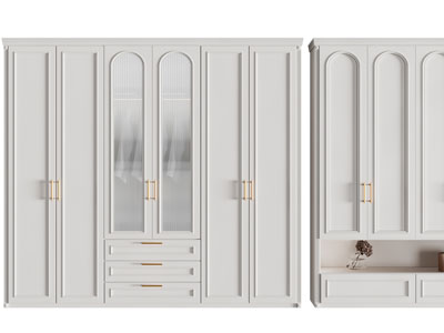 欧式衣柜3d模型 欧式衣柜