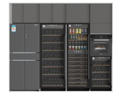 现代冰箱酒柜烤箱收纳柜、橱柜