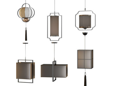 新中式灯笼造的吊灯