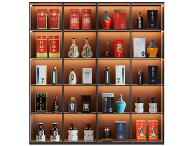 现代白酒陈列展柜