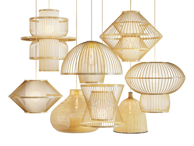 新中式镂空网状灯罩吊灯