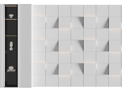 现代背景墙3d模型 现代背景墙