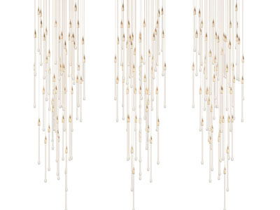 现代雨滴造的垂线吊灯