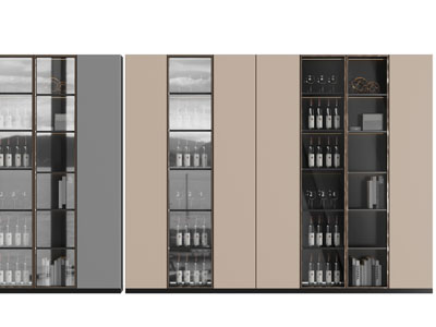 现代酒柜3d模型 现代酒柜