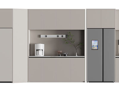 现代收纳冰箱的酒柜3d模型 现代收纳冰箱的酒柜