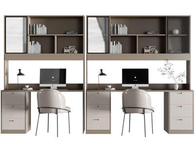 现代书桌椅组合