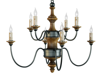 美式铜制烛台吊灯