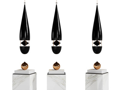 现代水滴造摆件组合