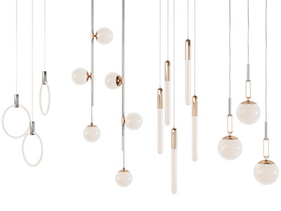 现代轻奢垂线吊灯