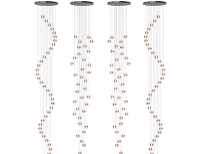 现代垂线风铃造的吸顶吊灯