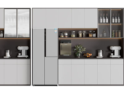 现代酒柜3d模型 现代酒柜