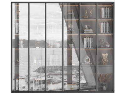 现代玻璃装饰柜