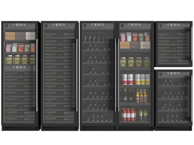 现代电子恒温酒柜3d模型 现代电子恒温酒柜