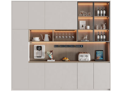 现代酒柜3d模型 现代酒柜