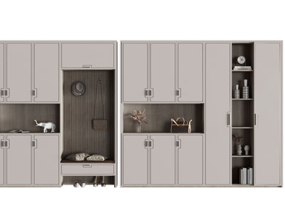 新中式玄关装饰鞋柜