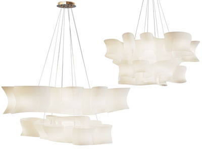 现代磨砂质感灯罩的吊灯