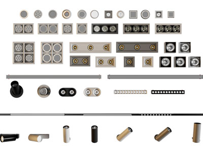 现代筒灯射灯、轨道磁吸灯