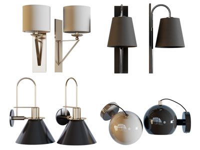 现代柱形灯罩壁灯