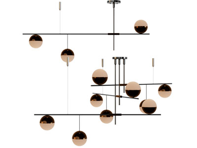 现代球形灯罩吊灯