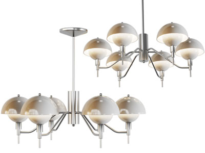 现代金属支架多头吊灯