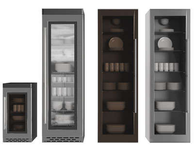 现代玻璃柜门的消毒柜