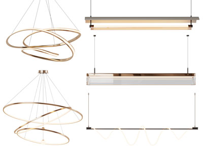 现代一字办公吊灯