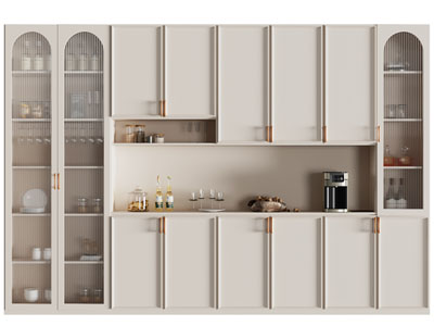 现代玻璃拱形柜门酒柜3d模型 现代玻璃拱形柜门酒柜