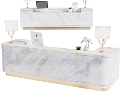 现代轻奢前台接待台