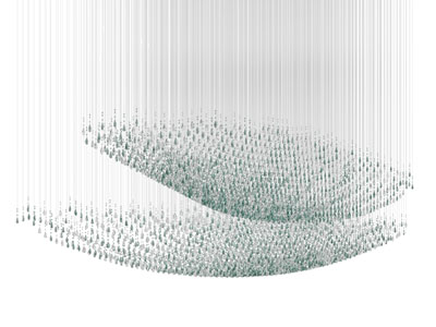 现代垂线网状吊灯