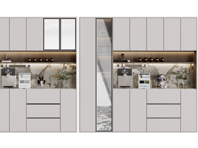 现代酒柜3d模型 现代酒柜