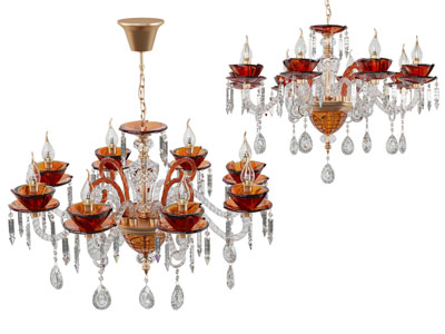 欧式水晶吊坠吊灯