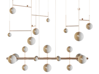 现代轻奢球形灯罩吊灯