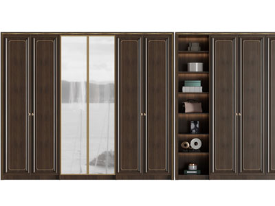 新中式衣柜3d模型 新中式衣柜